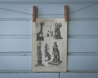 1907 Vintage Power Hammer Lithograph Illustration