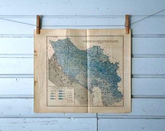 1920s Vintage Map of Yugoslavia