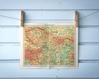 1965 Vintage Central Europe Map