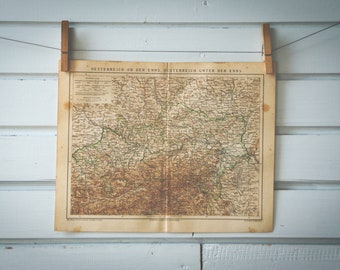 1887 Vintage East Austria Map