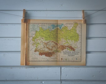 1946 Vintage Central Europe Map