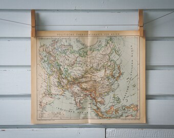 1893 Vintage Map of Asia