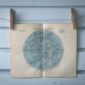 Mapa celeste del hemisferio sur de 1932