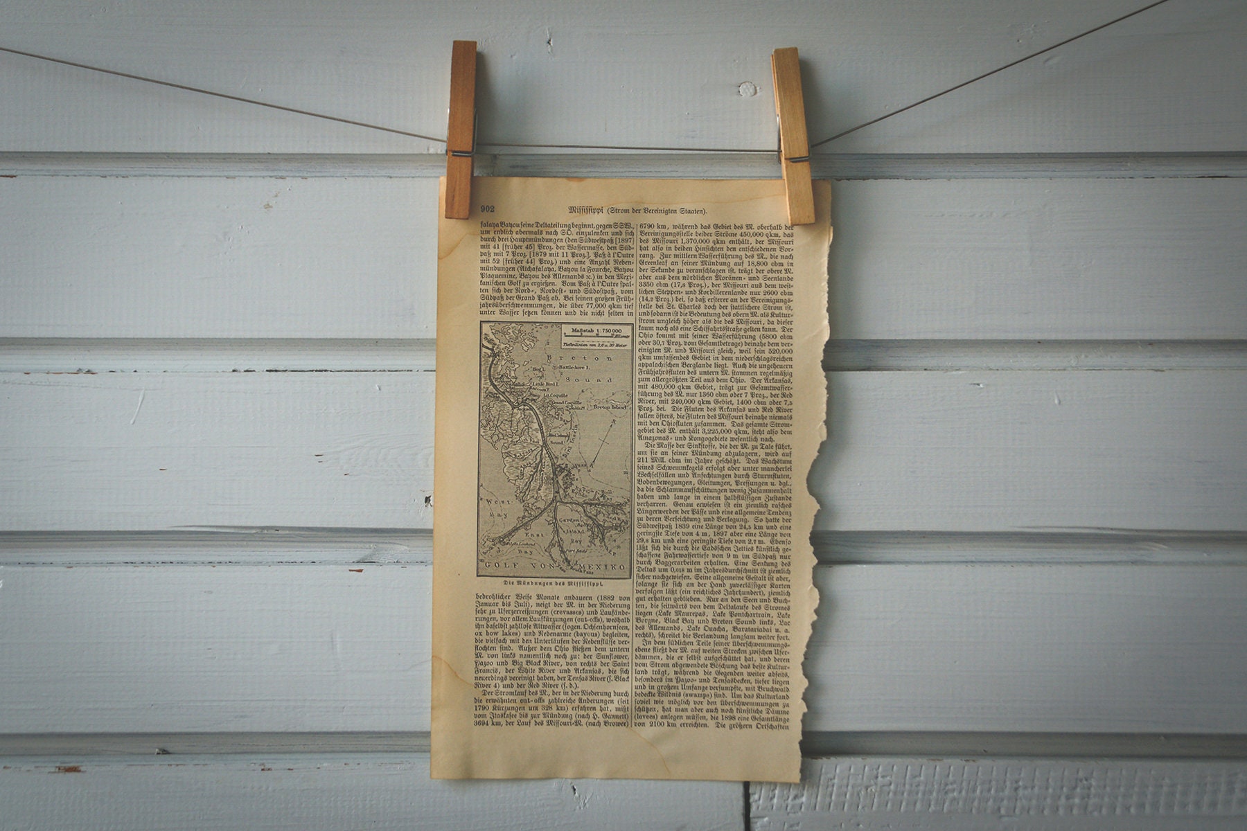 1907 Vintage Mississippi Delta Map