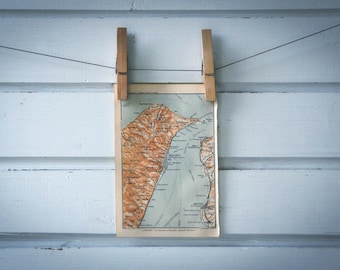 1911 Vintage Strait of Messina Map