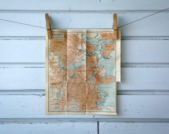 1905 Vintage Map of Boston