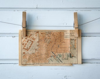 1905 Vintage New Haven & Yale Map