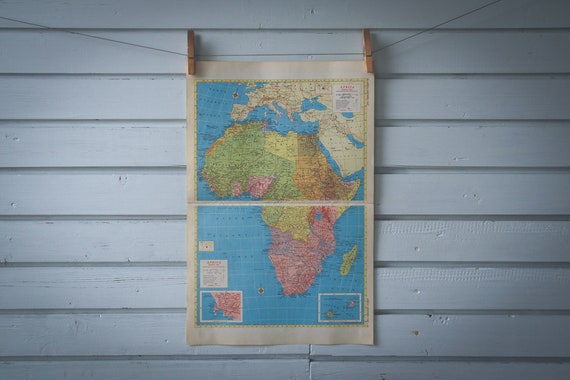 1958 Vintage Map of Africa