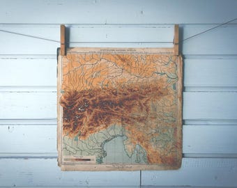 1908 Vintage Map of Eastern Alps