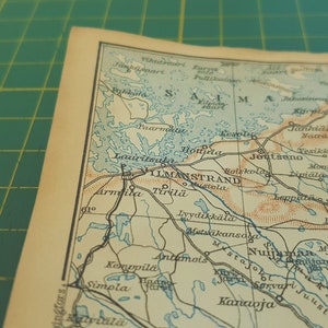 1912 Vintage Imatra Map image 7
