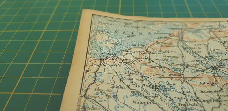 1912 Vintage Imatra Map image 7