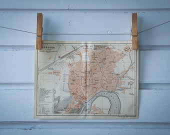 1909 Vintage Map of Córdoba