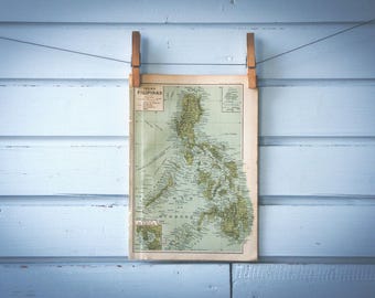 1928 Vintage Map of the Philippines