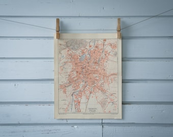 1907 Vintage Chemnitz Map