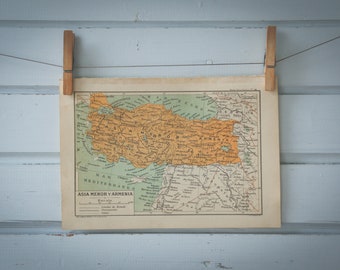 1928 Vintage Map of Turkey
