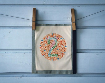 1960 Vintage Number 2 Ishihara Color Test Plate