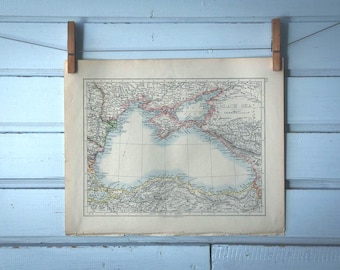 1892 Vintage Black Sea Map