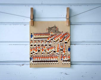 1966 Vintage Kumpanija Sword Dance Illustration