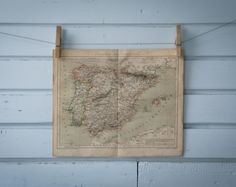 1887 Vintage Map of Spain