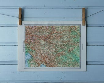 1971 Vintage Slovenia Map