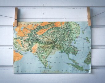 1969 Vintage South & East Asia Map