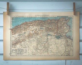 1906 Vintage Algeria Map