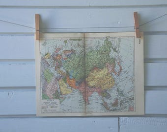 1938 Vintage Map of Asia