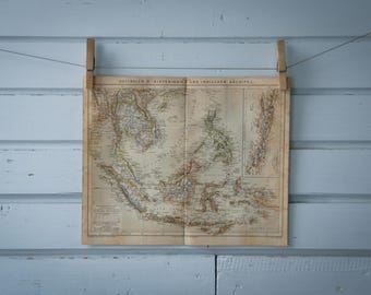 1887 Vintage Indonesia Map