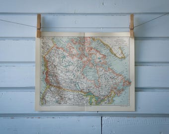 1907 Vintage Map of Canada