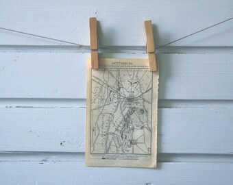 1905 Vintage Map of Battle of Gettysburg