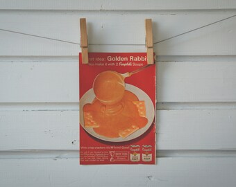 1963 Vintage Campbell's Golden Rabbit Advertisement Illustration