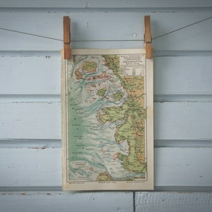 1907 Schleswig-Holstein Nordseeküste Karte