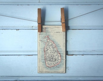 1892 Vintage Sri Lanka Map