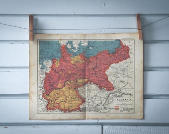 1916 Vintage Germany Map