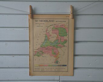 1941 Vintage Map of the Netherlands