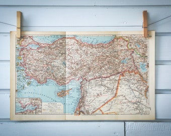 1931 Vintage Map of Turkey