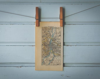 1929 Vintage Map of Budapest