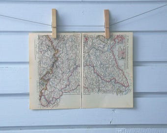1933 Vintage Central & NE Germany Map