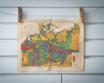 1887 Vintage Germany Population Density Map