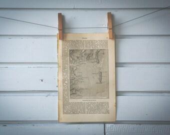 1887 Vintage Gibraltar Map