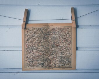 1943 Vintage West Germany Map
