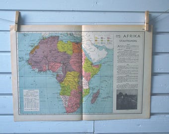 1941 Vintage Map of Africa