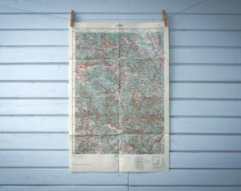 1961 Vintage Central Bosnia Map