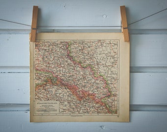 1929 Vintage West Poland Map