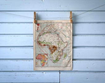 1907 Vintage Africa Economy Map