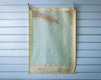 1954 Vintage East Mljet Map