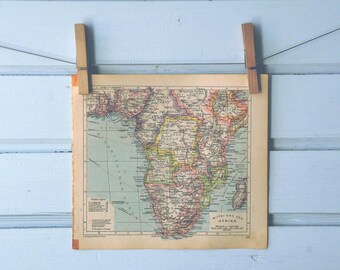 1929 Vintage Central & South Africa Map
