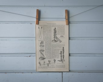 1907 Vintage Polarization Apparatus Lithograph Illustration