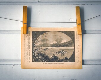 1883 Vintage Kardaki Bay Lithograph Illustration