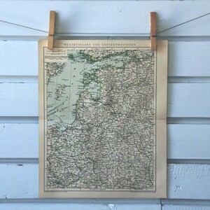 1894 Vintage Baltic States Map